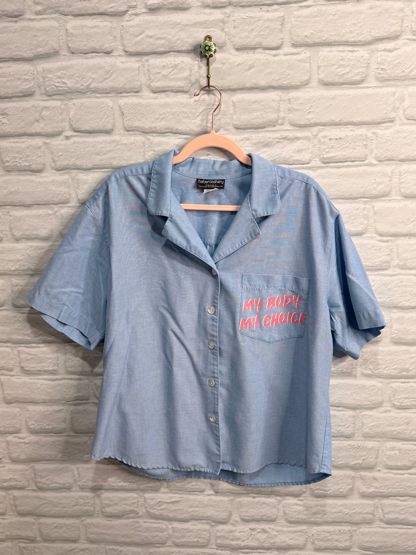 Vintage Button Down "My Body, My Choice"