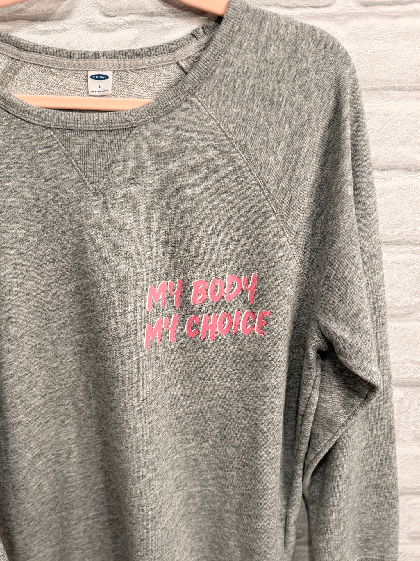 DoGoodly Upcycled Top, "Not A Monster" Print, Old Navy Sweatshirt