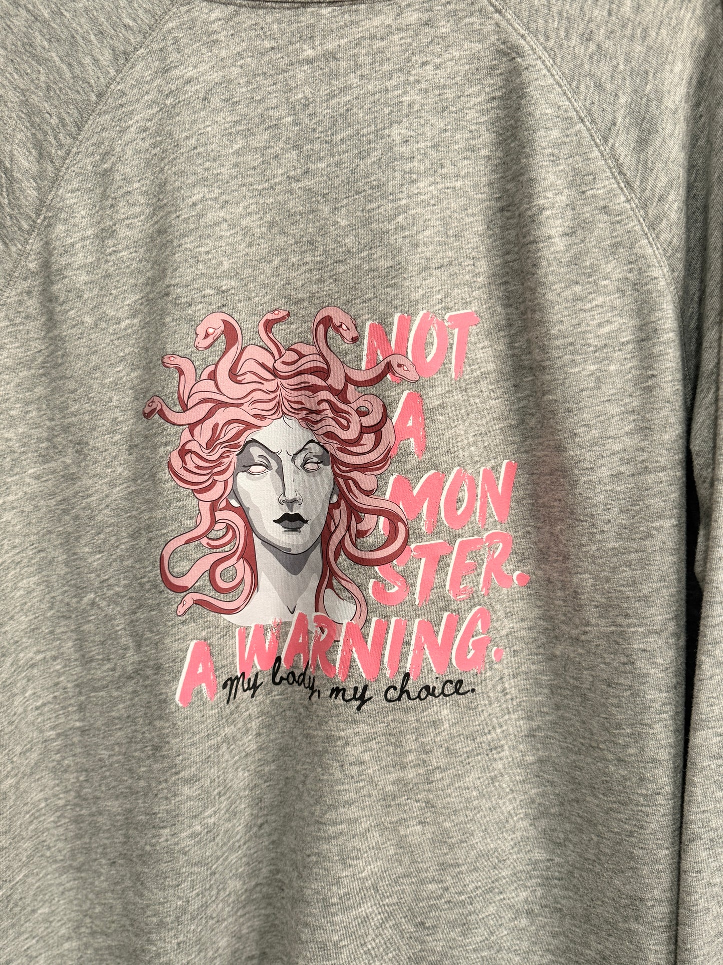 DoGoodly Upcycled Top, "Not A Monster" Print, Old Navy Sweatshirt
