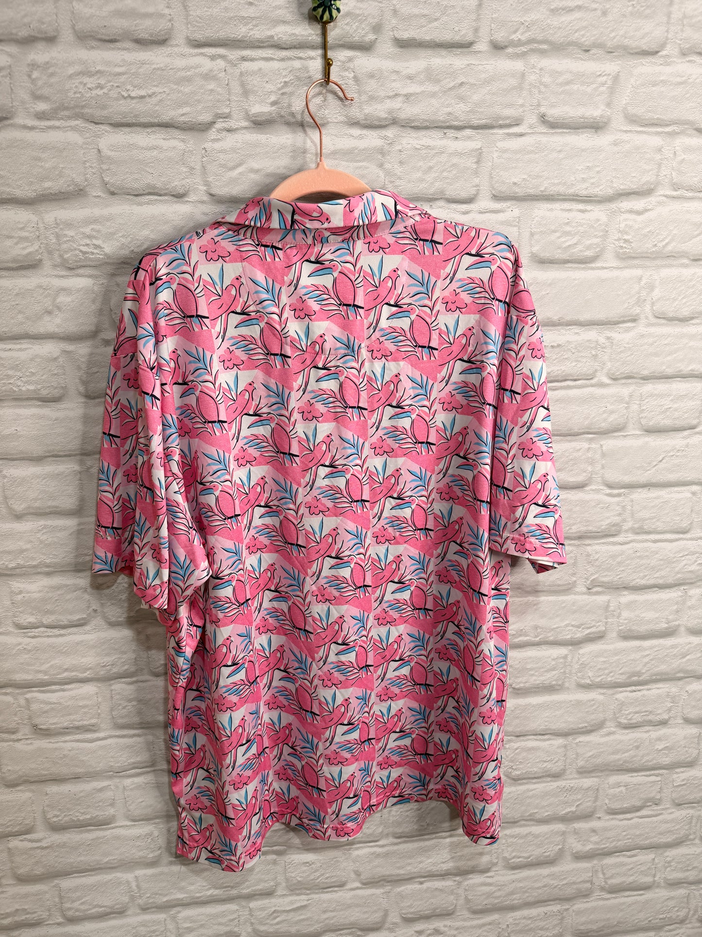 Nicklaus Eco Golf Shirt, Pink Birds