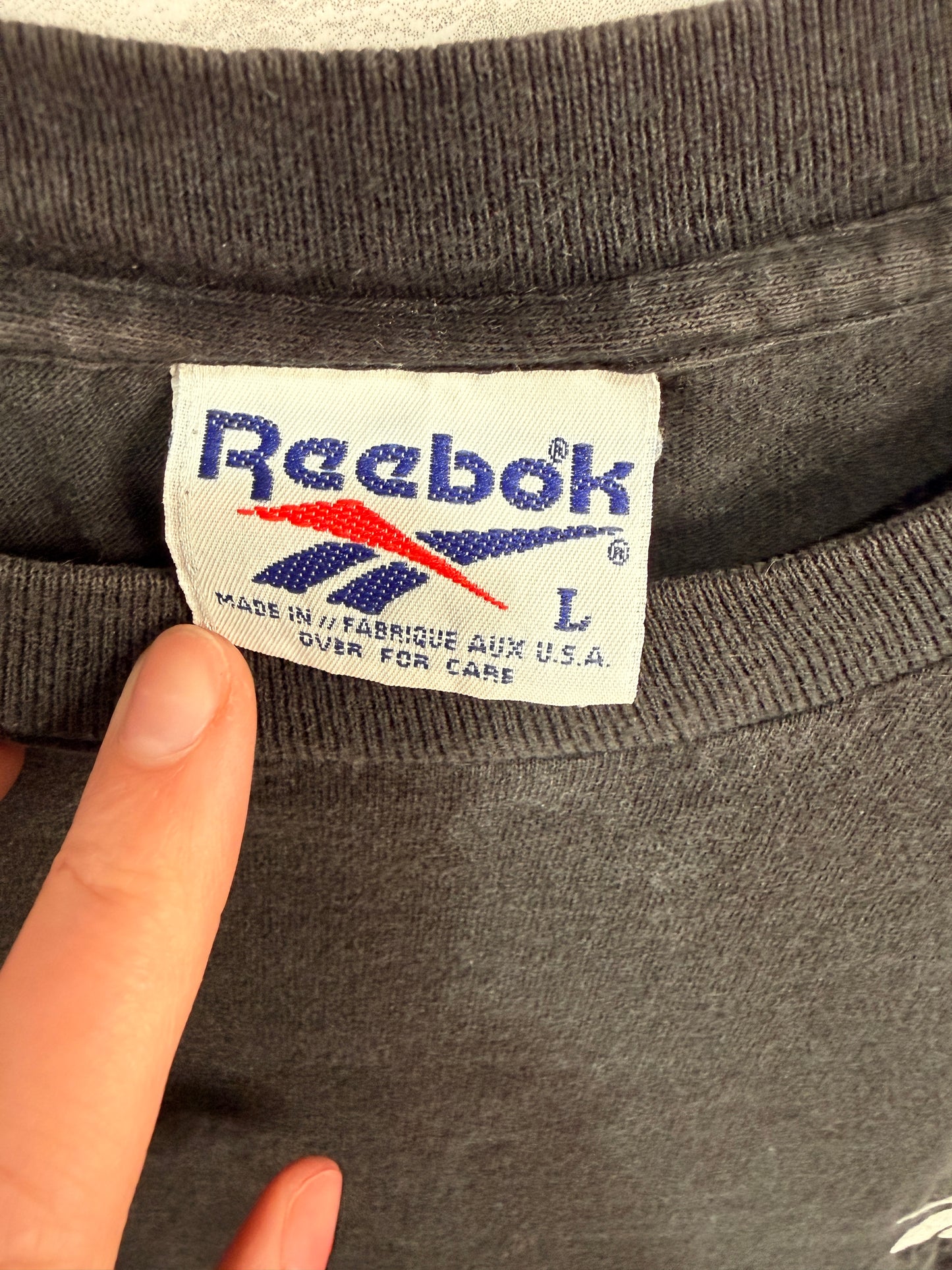 Vintage 90s Black Reebok Tshirt