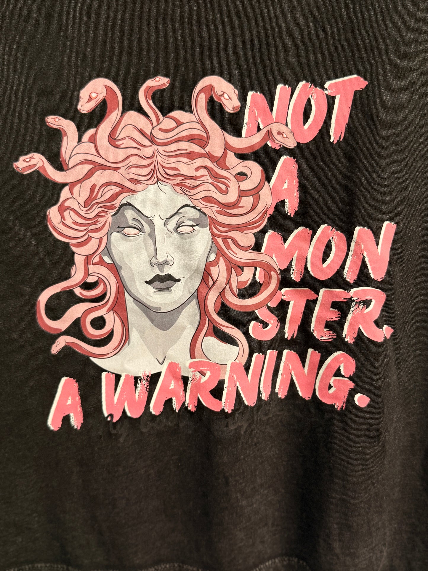DoGoodly Upcycled Tshirt, "Not A Monster" print
