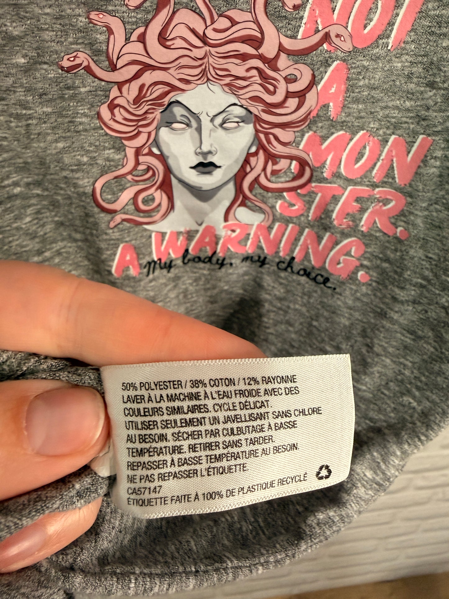 DoGoodly Up-cycled T-shirt, "Not A Monster" Print