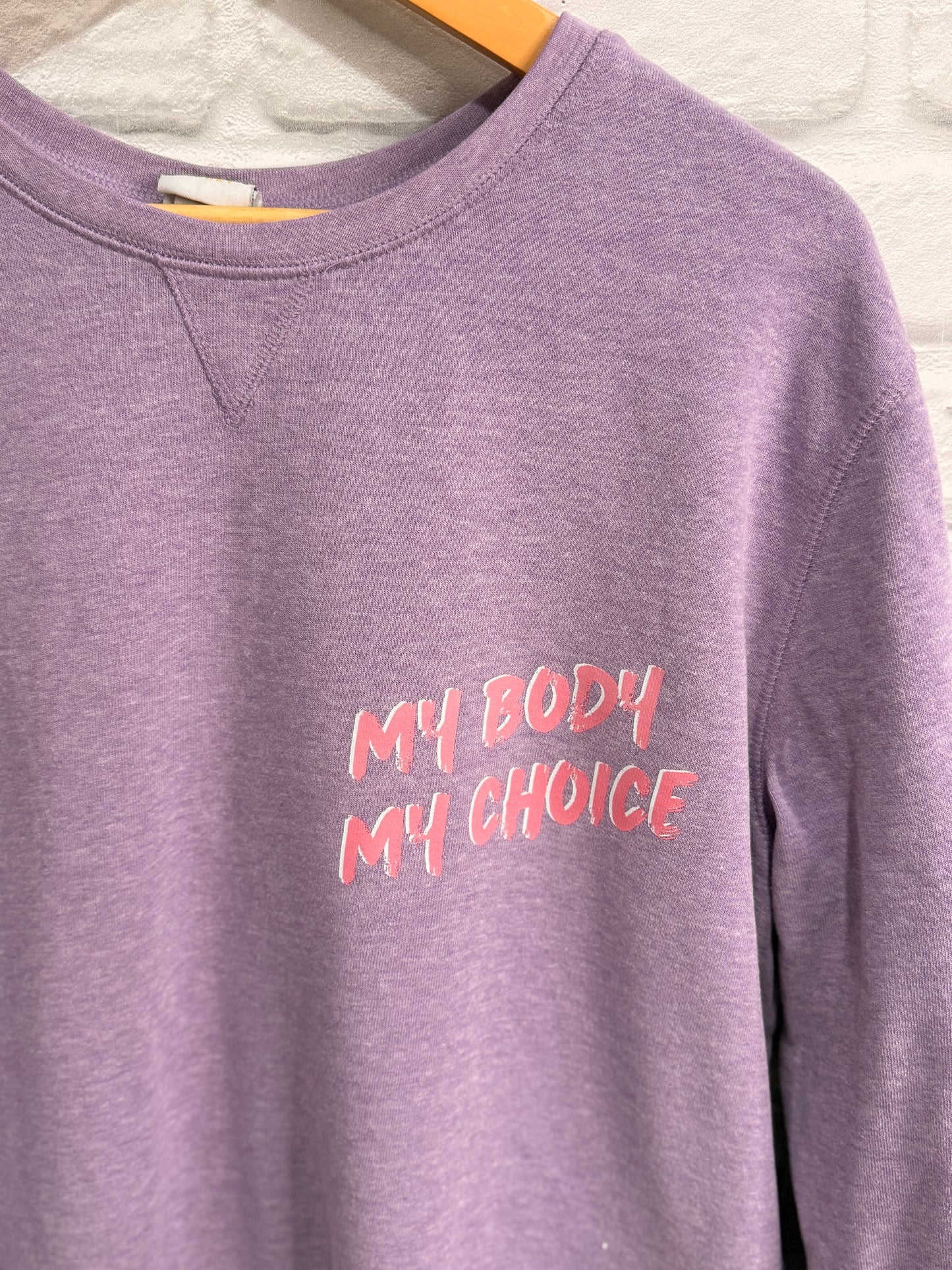 DoGoodly Up-cycled Sweatshirt, "My Body" and "Not A Monster" Print