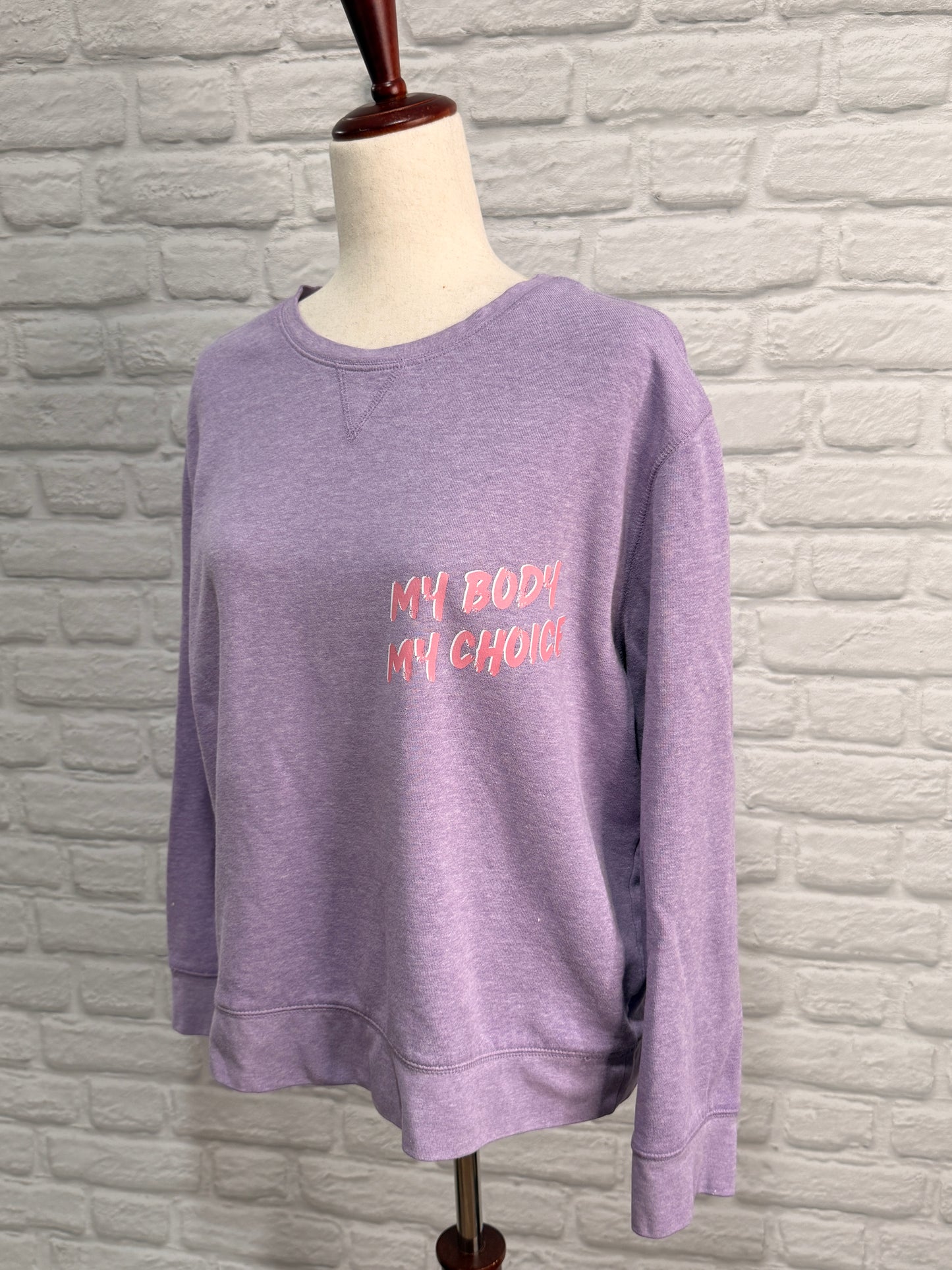 DoGoodly Up-cycled Sweatshirt, "My Body" and "Not A Monster" Print