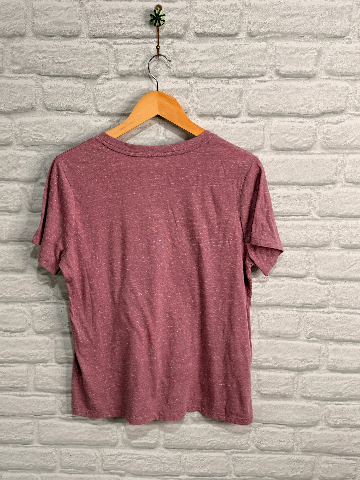 DoGoodly Up-cycled Mauve T-shirt, "On My Honor" Print
