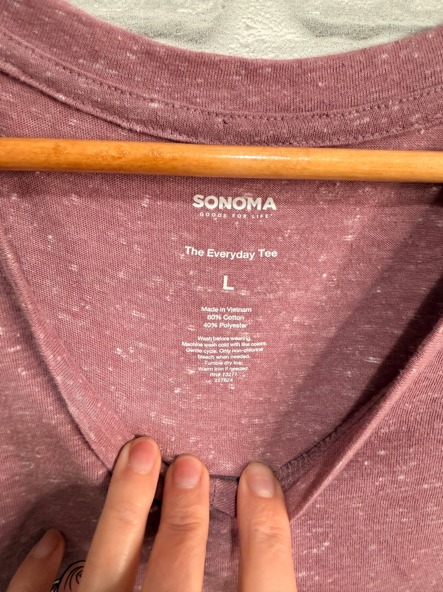DoGoodly Up-cycled Mauve T-shirt, "On My Honor" Print