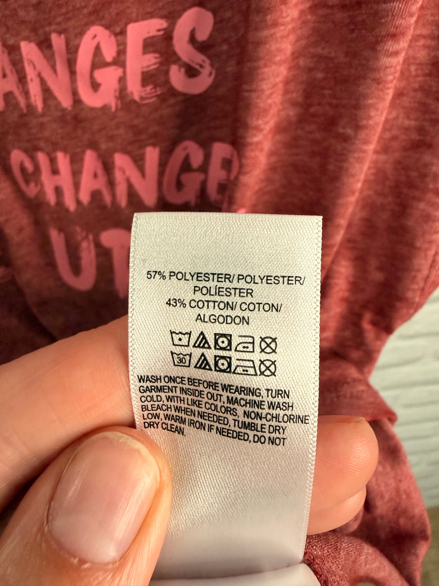 DoGoodly Up-cycled T-shirt "Nothing Changes" Print
