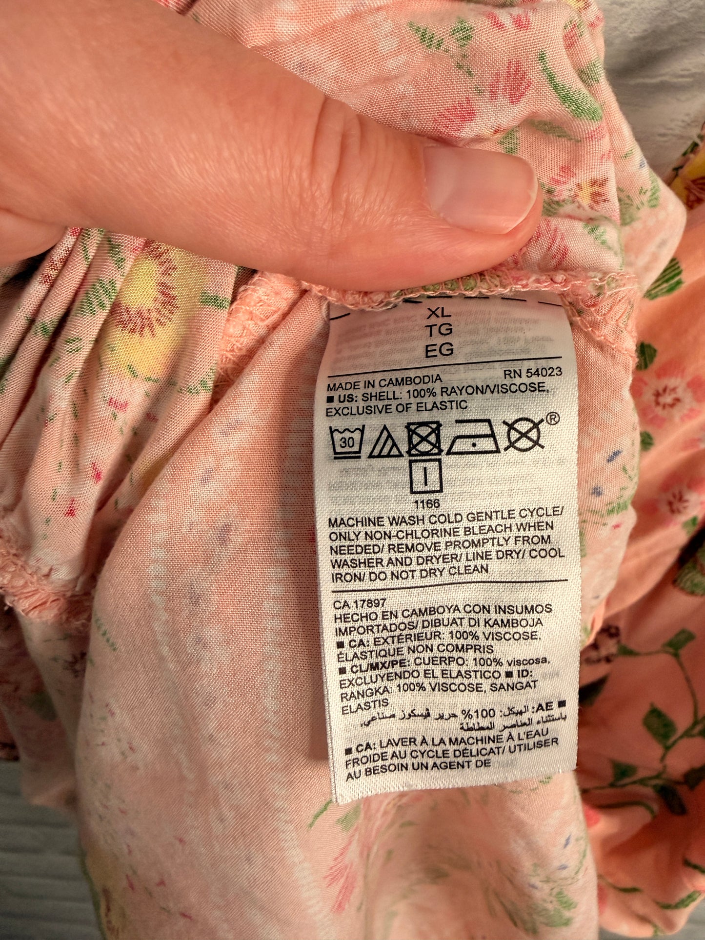 Old Navy Spaghetti Strap Pink Floral Dress