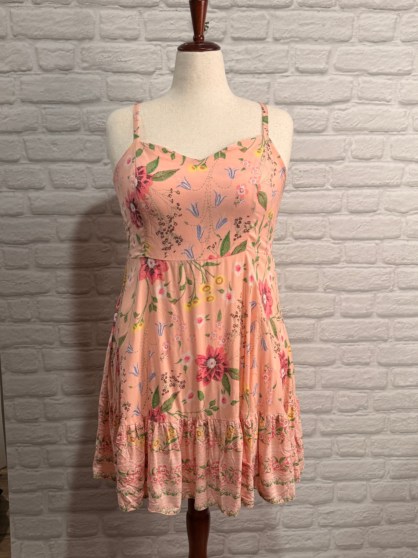 Old Navy Spaghetti Strap Pink Floral Dress